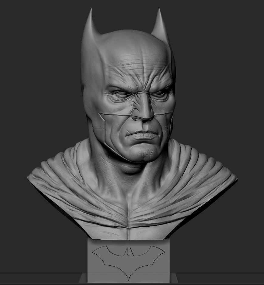 Batman Bust 3D print model_11