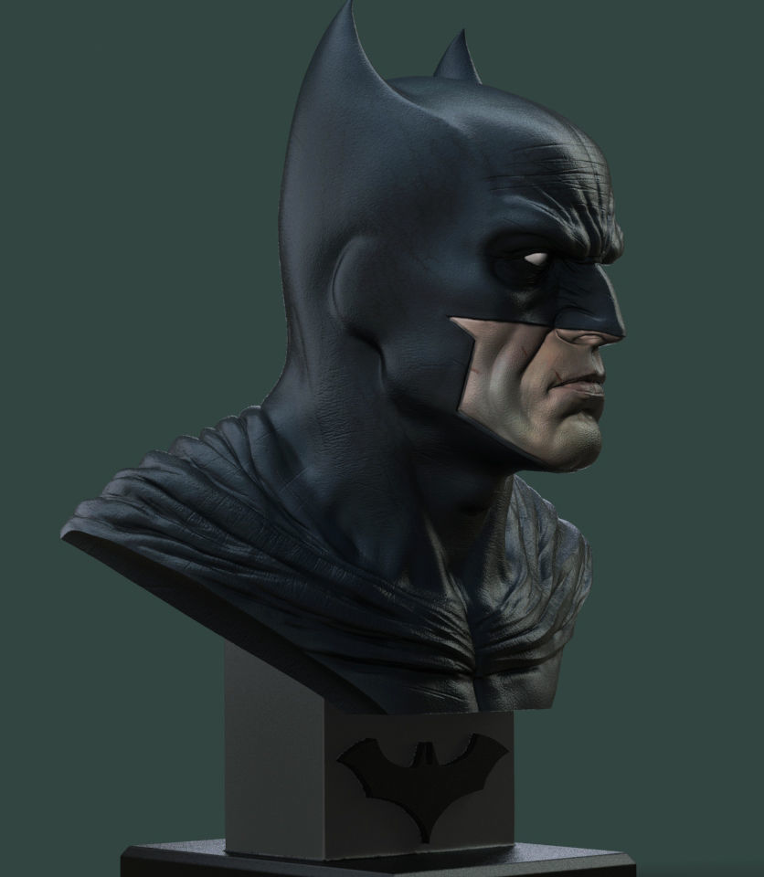 Batman Bust 3D print model_5
