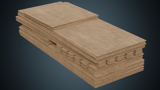 Wooden Sheets 1A Low-poly 3D model