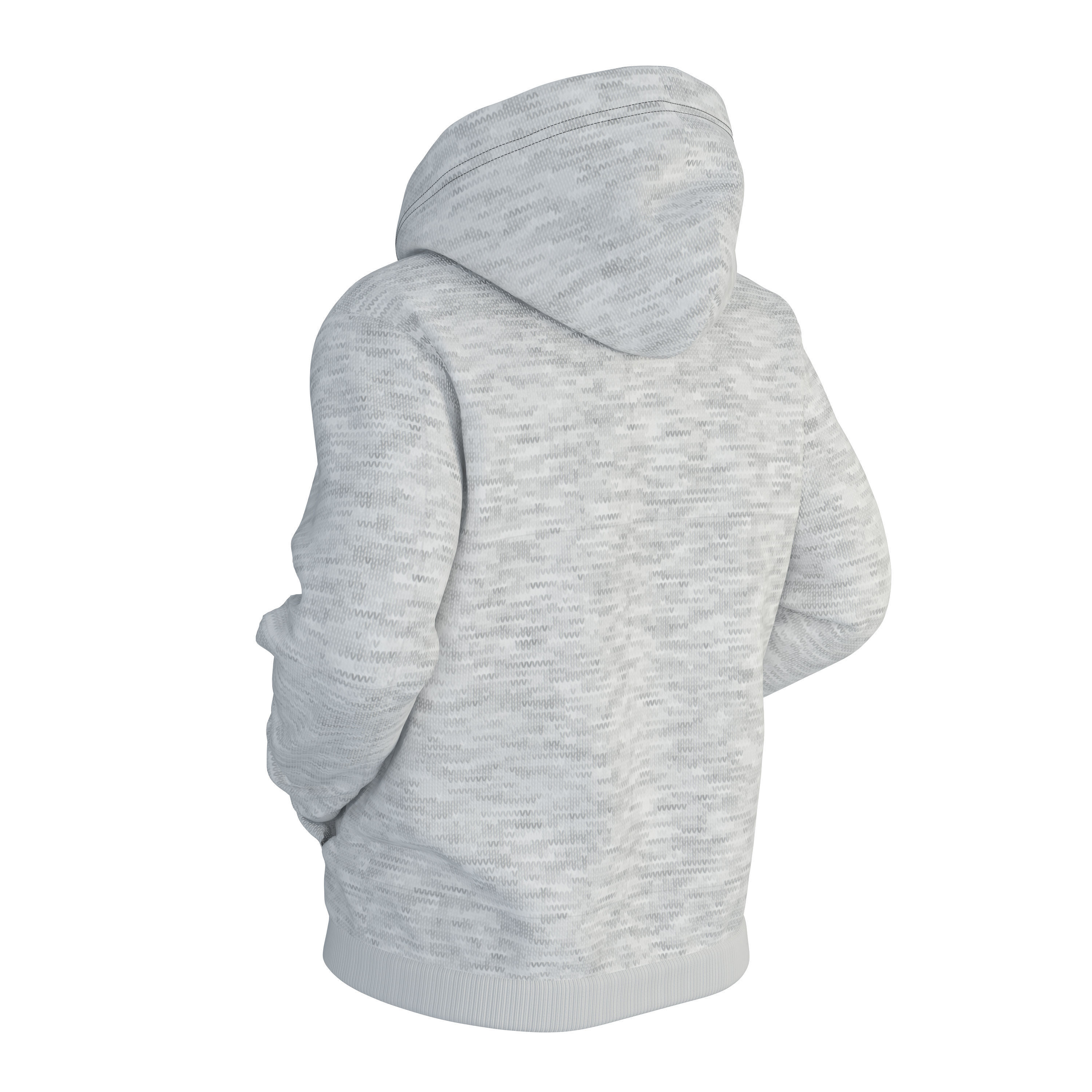 Zipped Hoodie 3D model_3