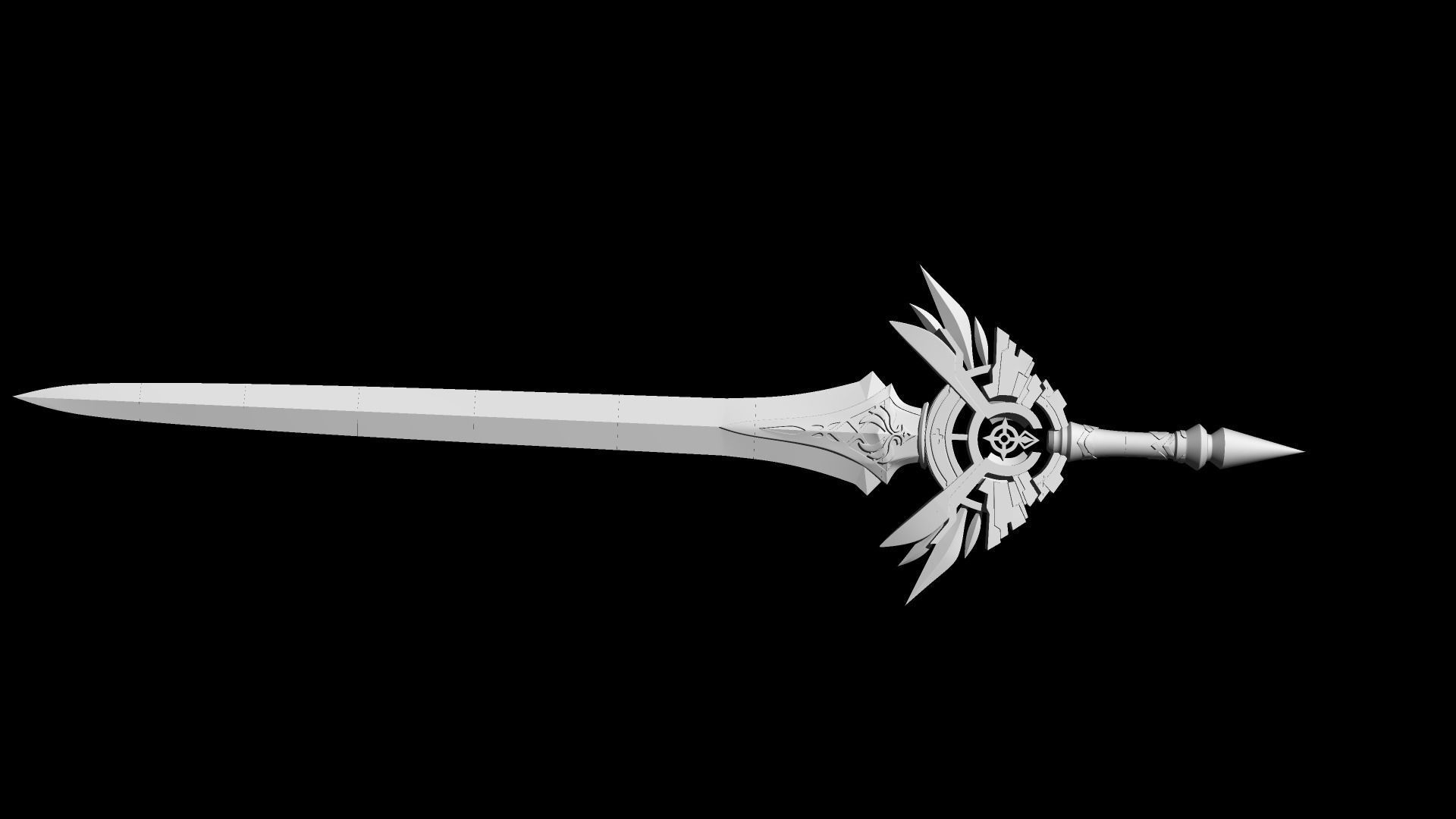 Genshin Impact  skyward blade 3D print model_9