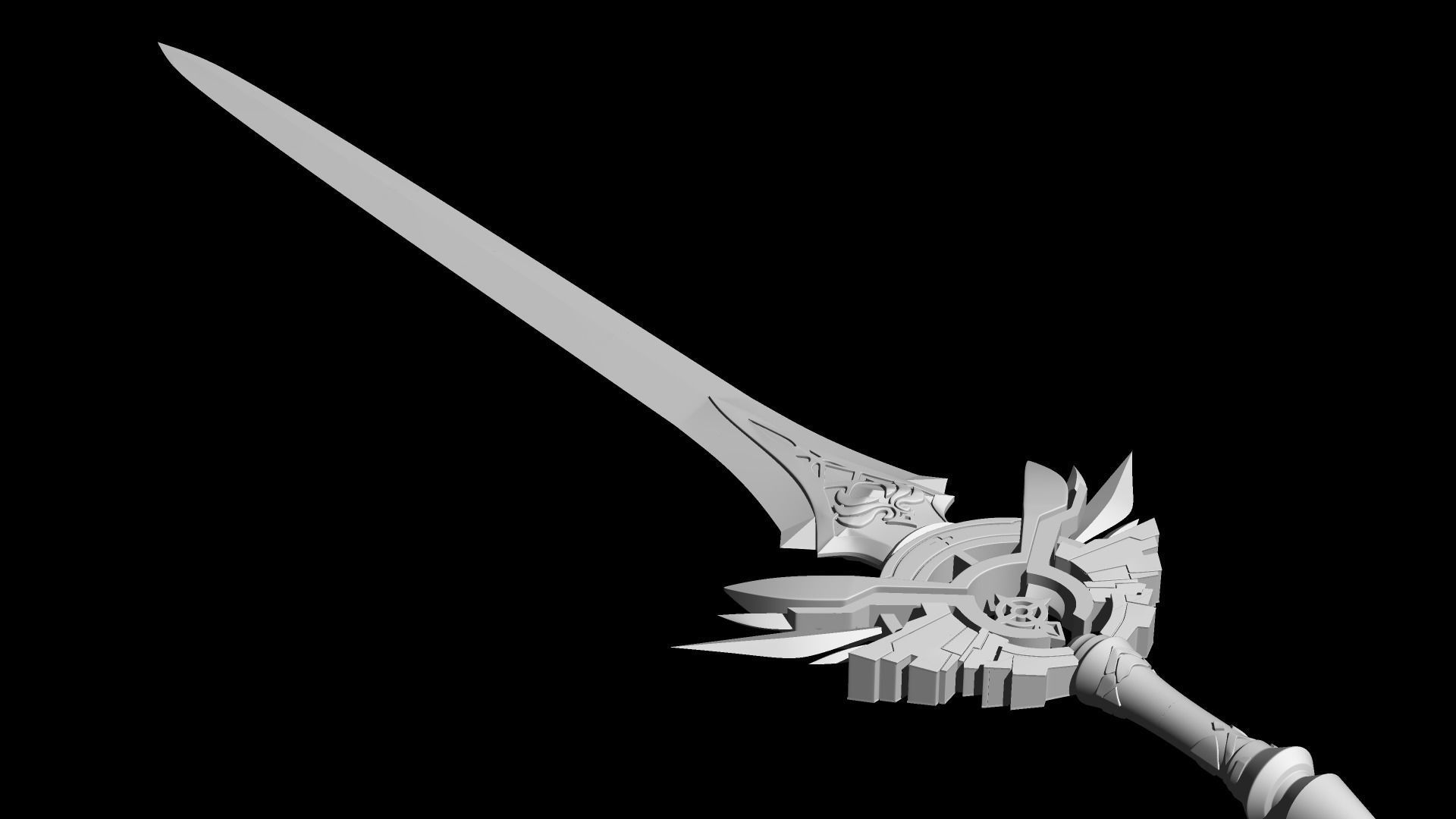 Genshin Impact  skyward blade 3D print model_11
