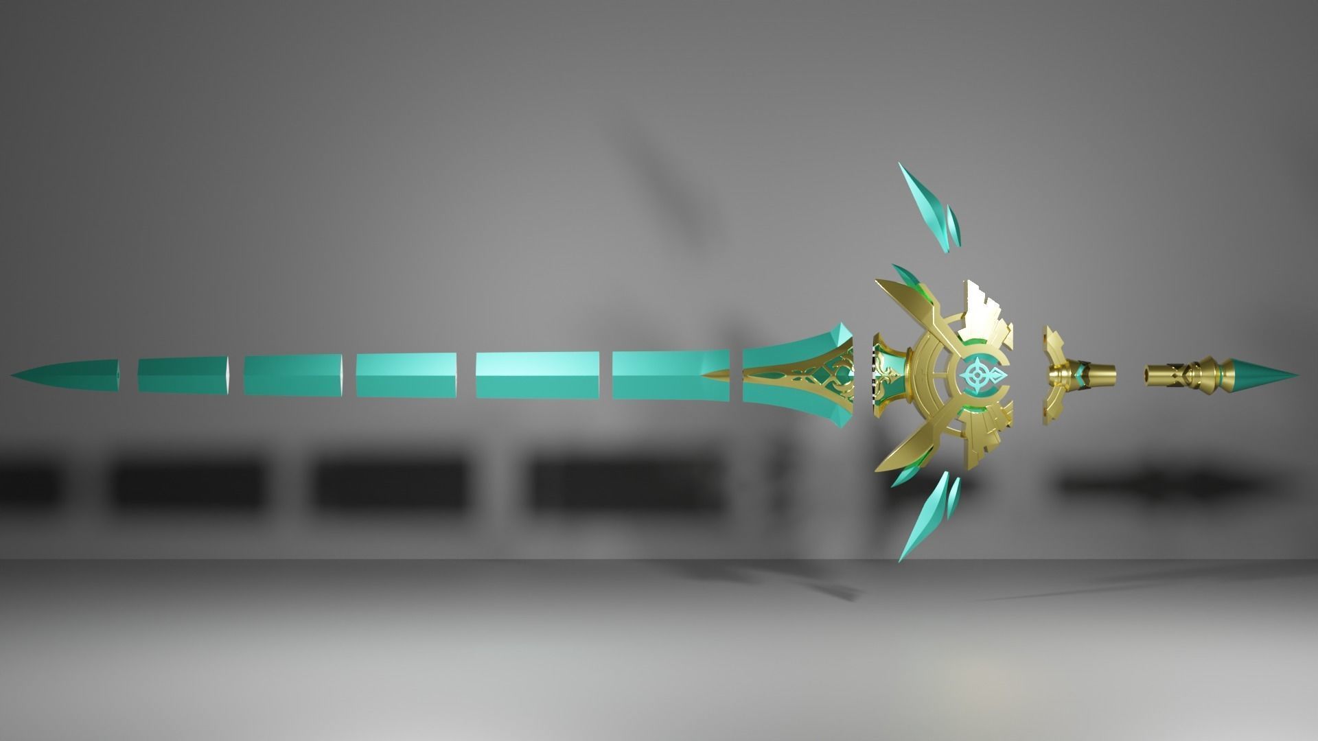 Genshin Impact  skyward blade 3D print model_4