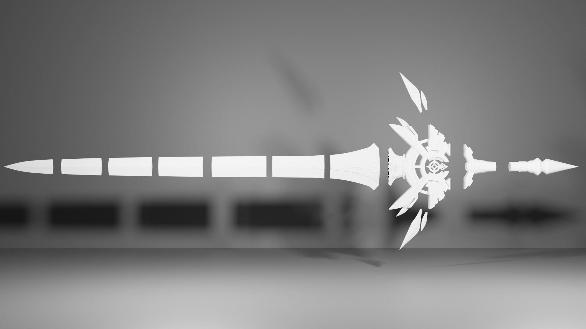 Genshin Impact  skyward blade 3D print model_6