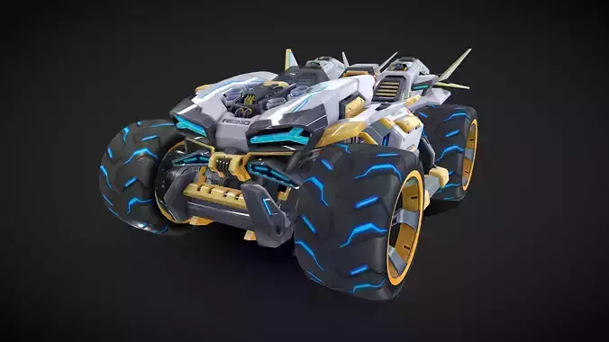 Renault Race Car 3D Model