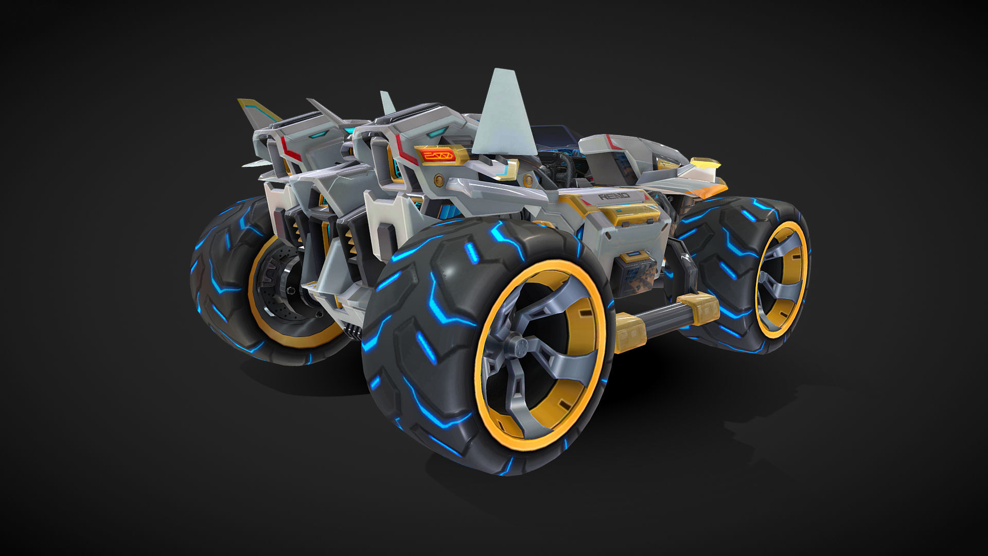 Renault Race Car 3D Model 3D model_2