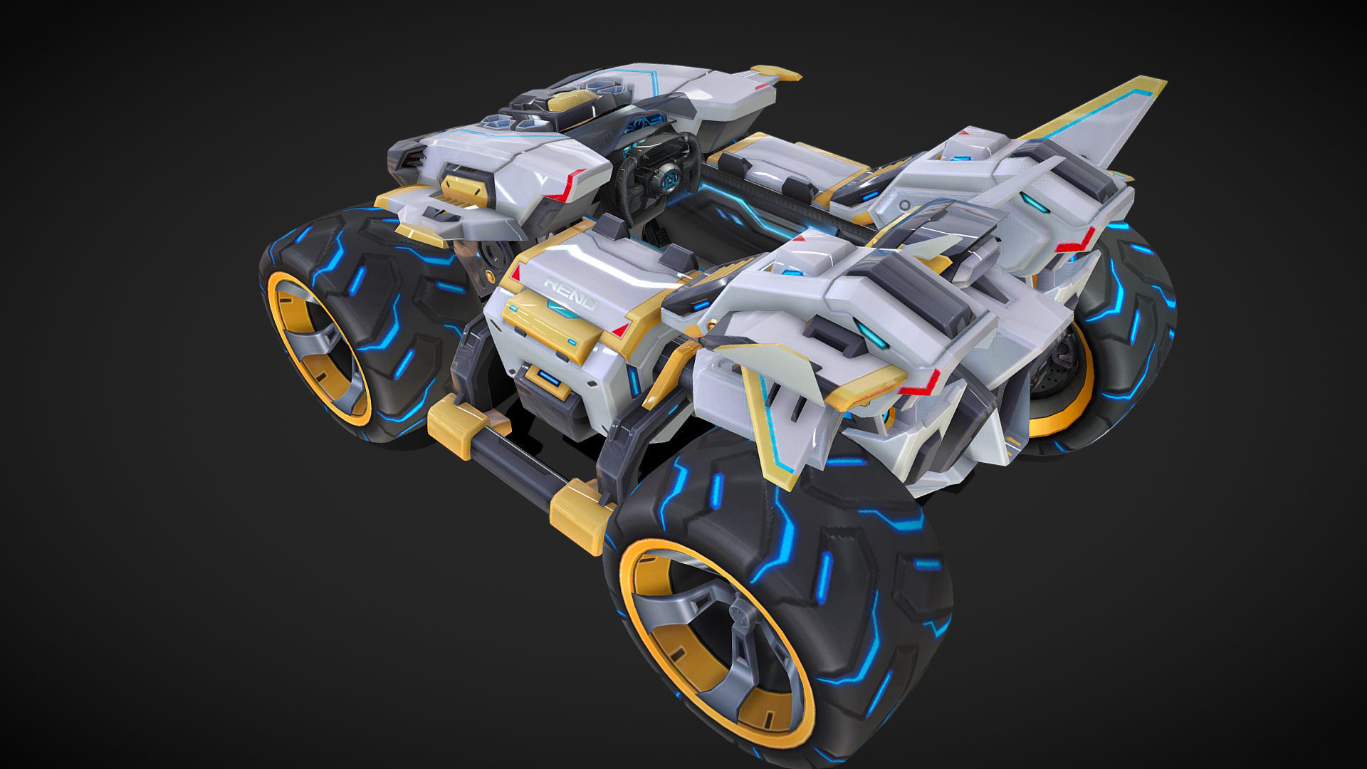 Renault Race Car 3D Model 3D model_1