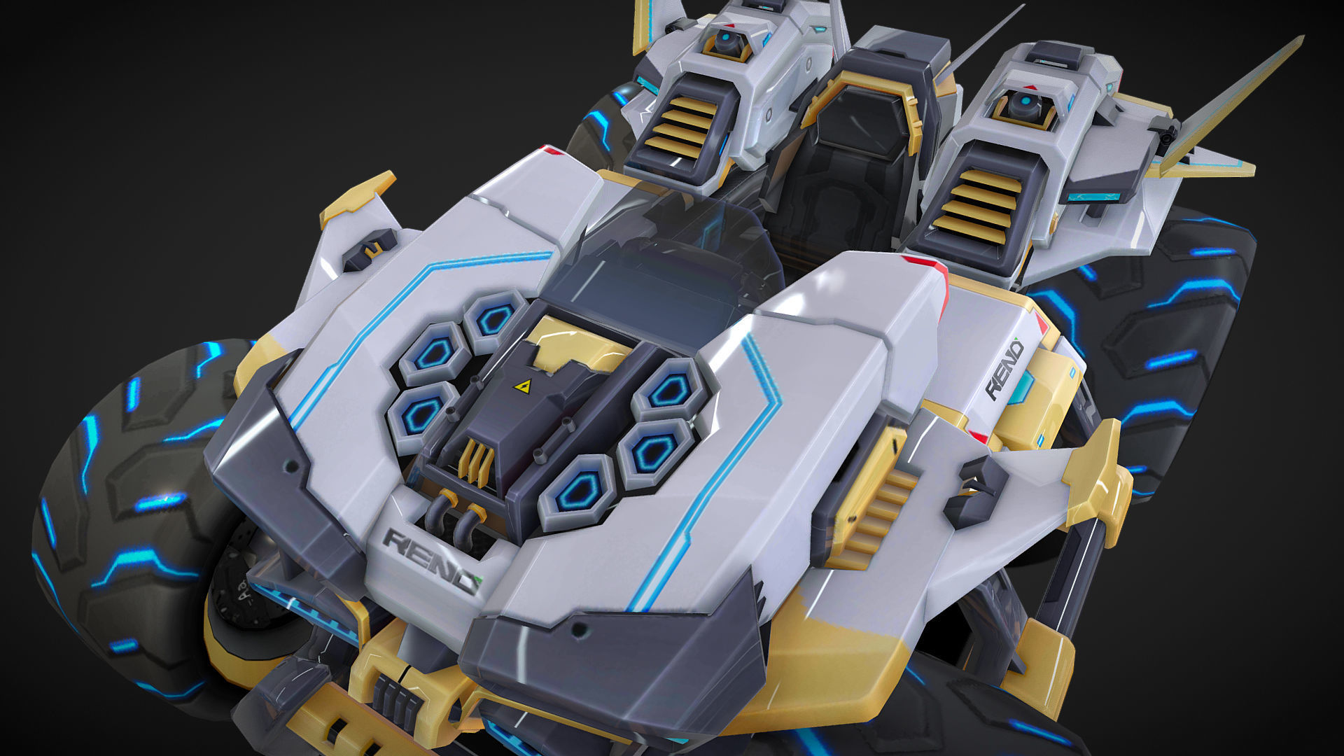 Renault Race Car 3D Model 3D model_7