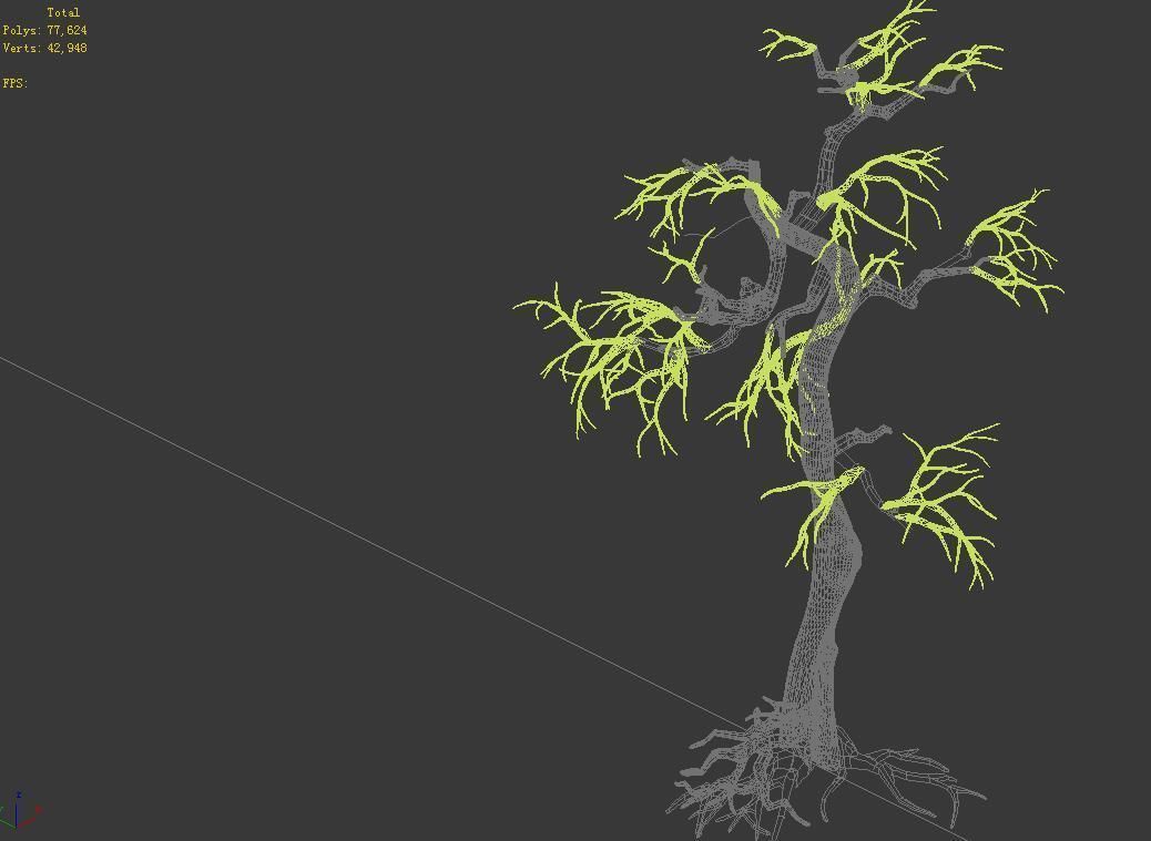 Qianhui Forest-Difu-Dead Tree 003 3D model_3