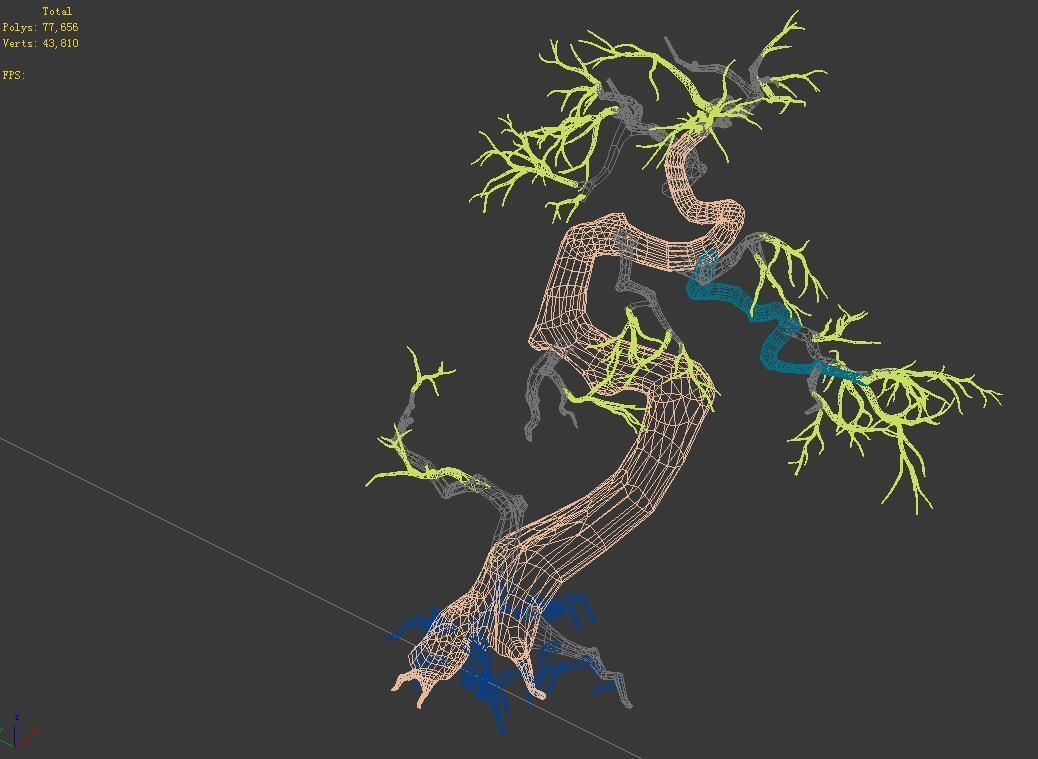 Qianhui Forest-Difu-Dead Tree 005 3D model_3