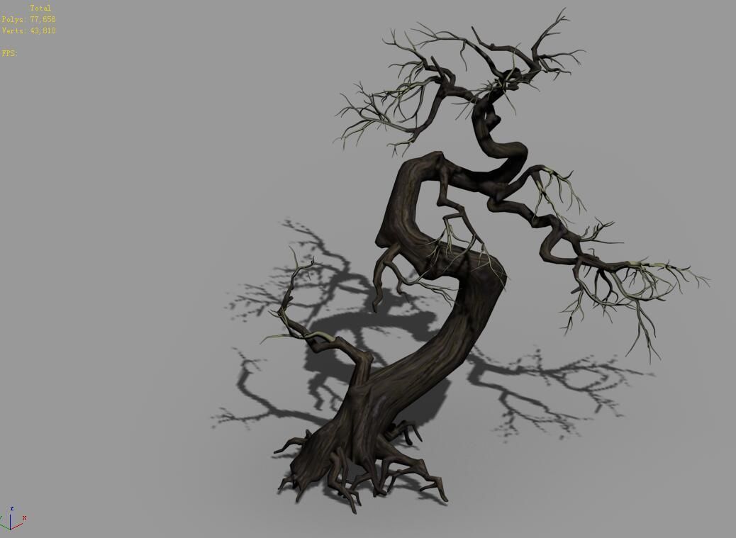 Qianhui Forest-Difu-Dead Tree 005 3D model_4