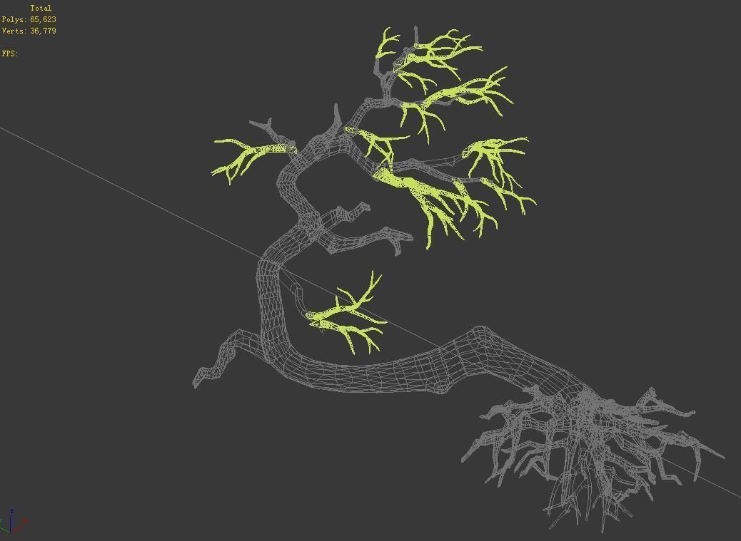 Qianhui Forest-Difu-Dead Tree 007 3D model_3