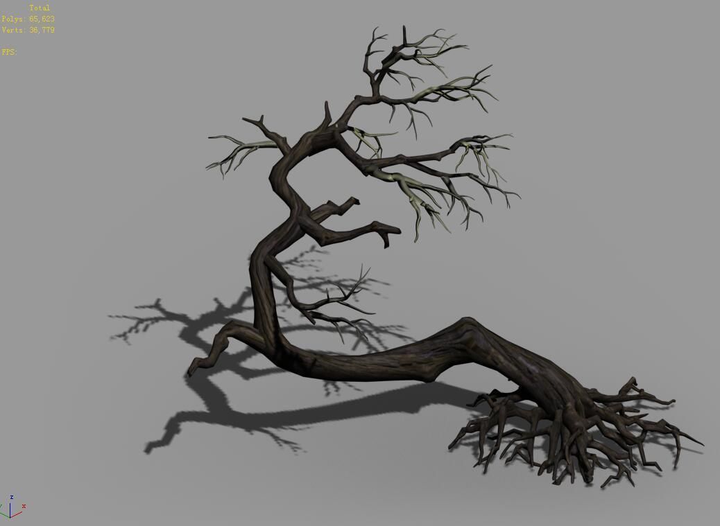 Qianhui Forest-Difu-Dead Tree 007 3D model_4