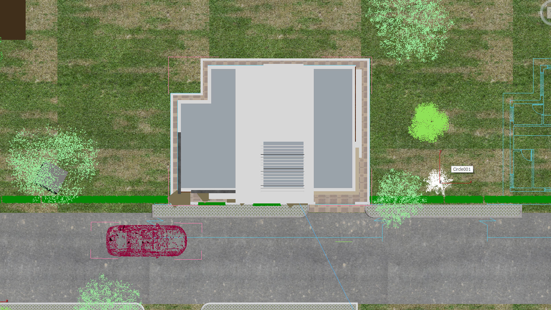 Modern Villa Night House 3D model_5