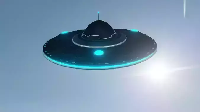 UFO 3D MODEL FOR GAME AND ANIMATION  Low-poly 3D model