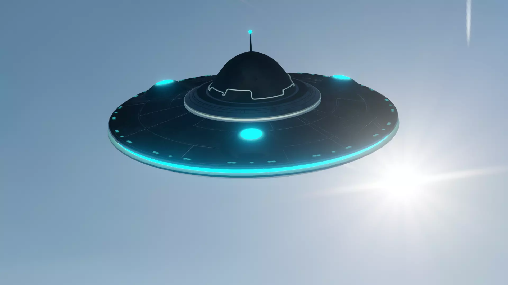 UFO 3D MODEL FOR GAME AND ANIMATION  Low-poly 3D model_0