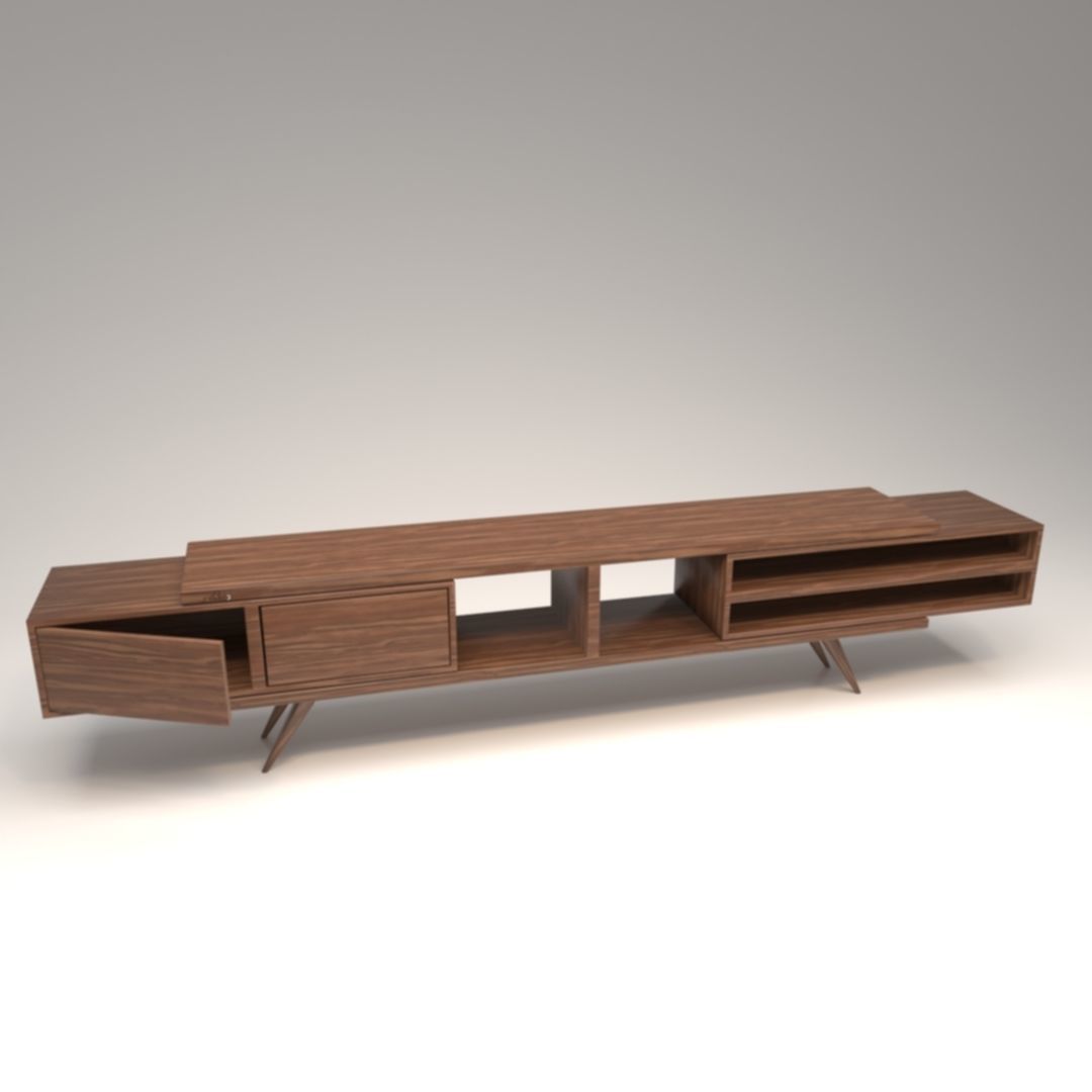 STM-D tv stand model 222 Low-poly 3D model_4