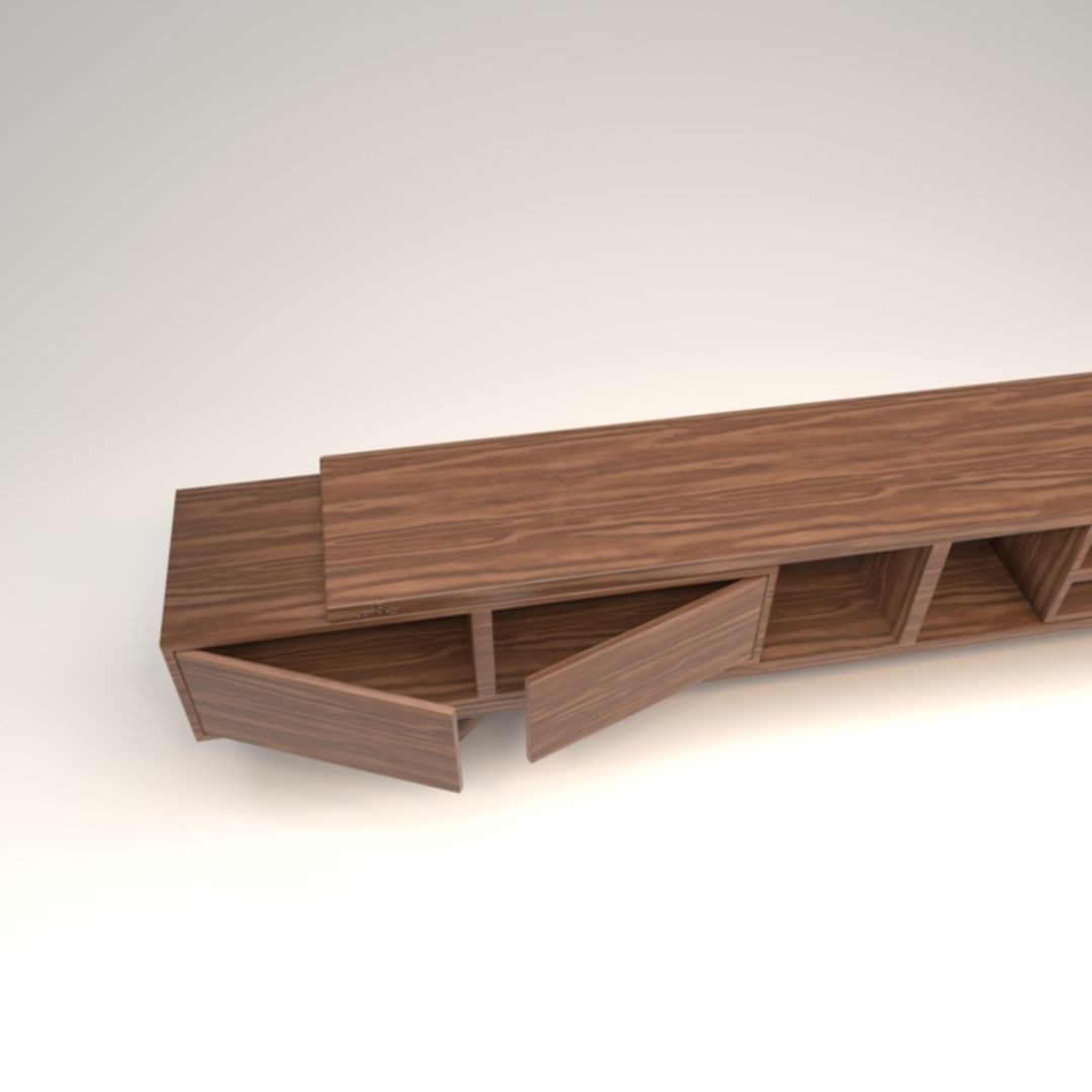 STM-D tv stand model 222 Low-poly 3D model_13