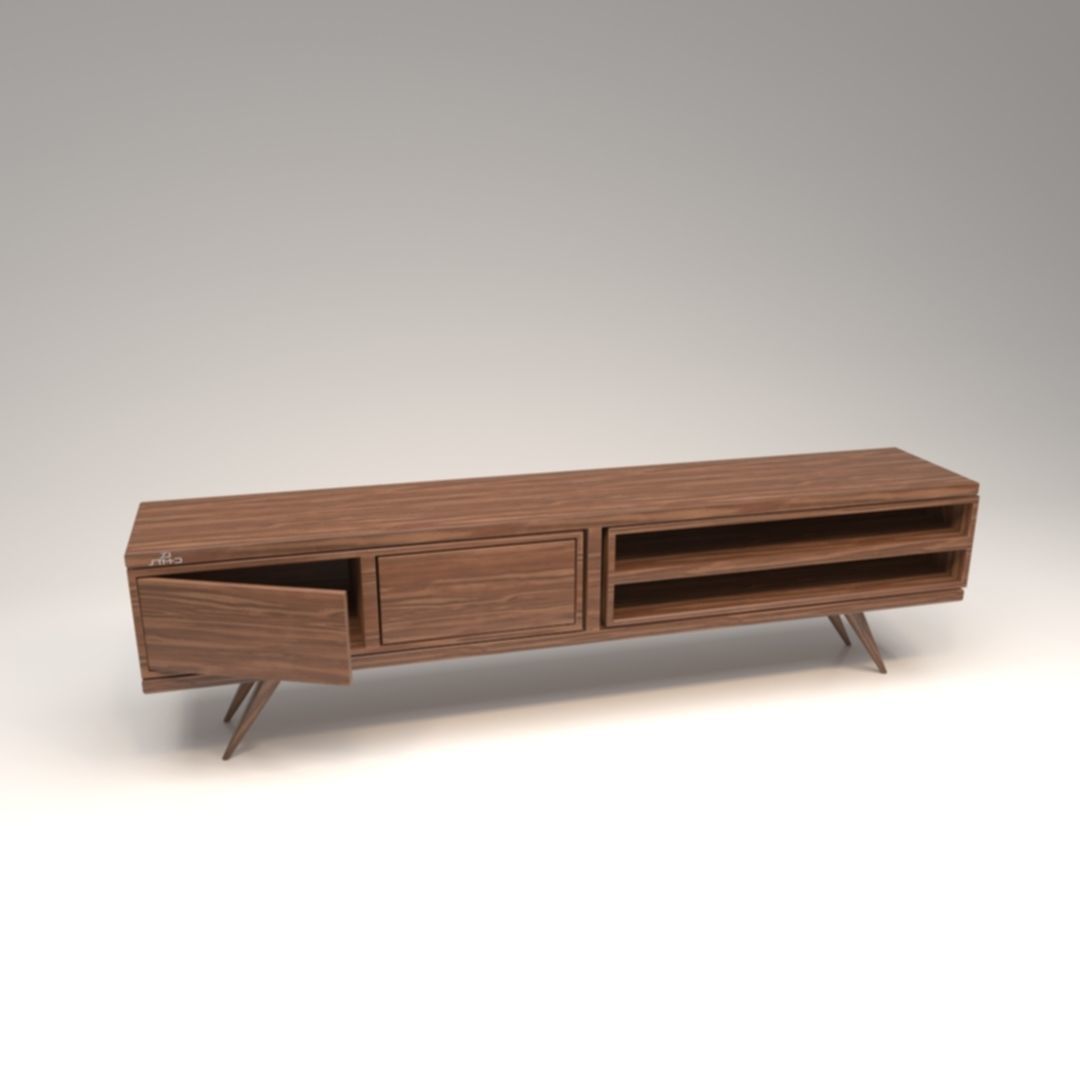 STM-D tv stand model 222 Low-poly 3D model_5