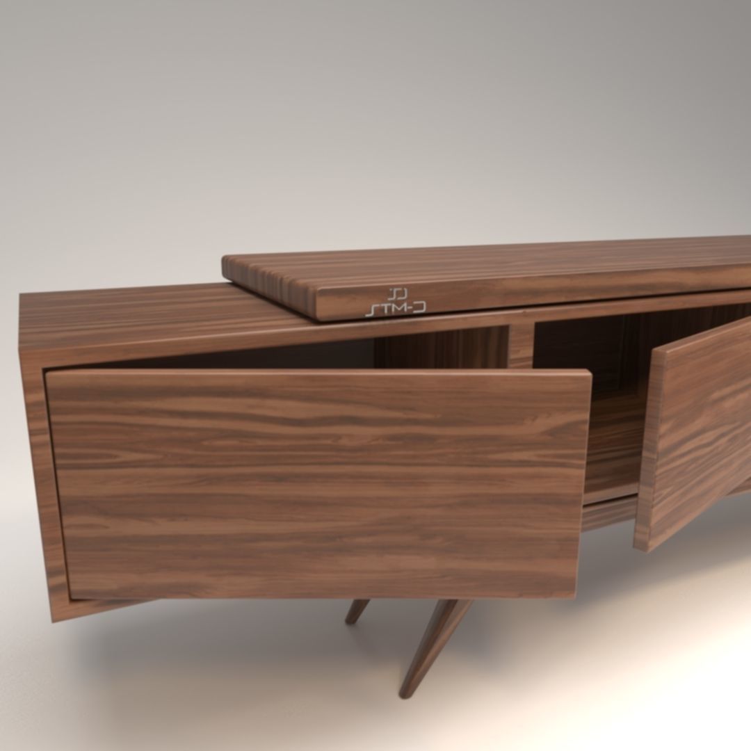 STM-D tv stand model 222 Low-poly 3D model_6