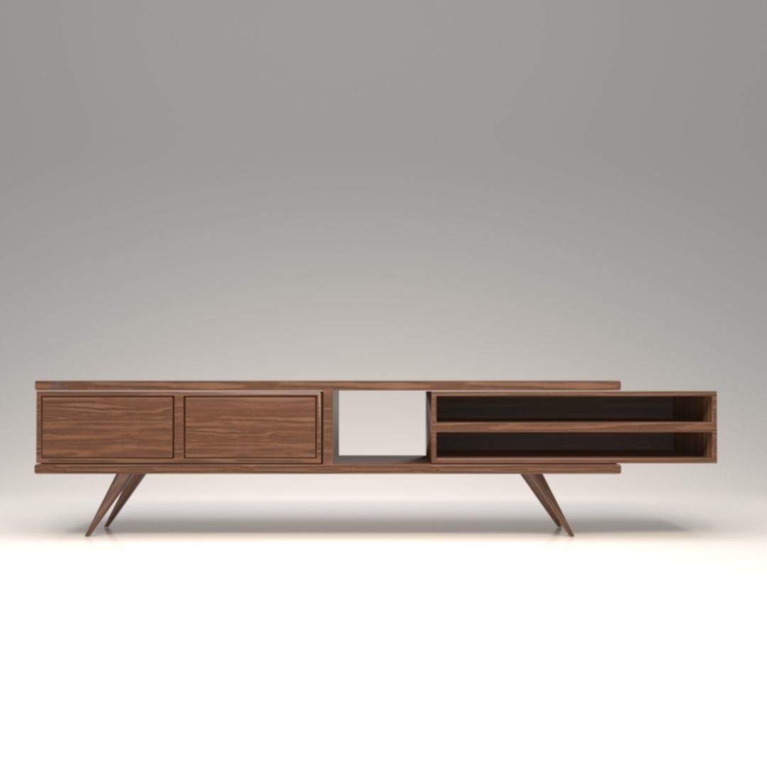 STM-D tv stand model 222 Low-poly 3D model_1