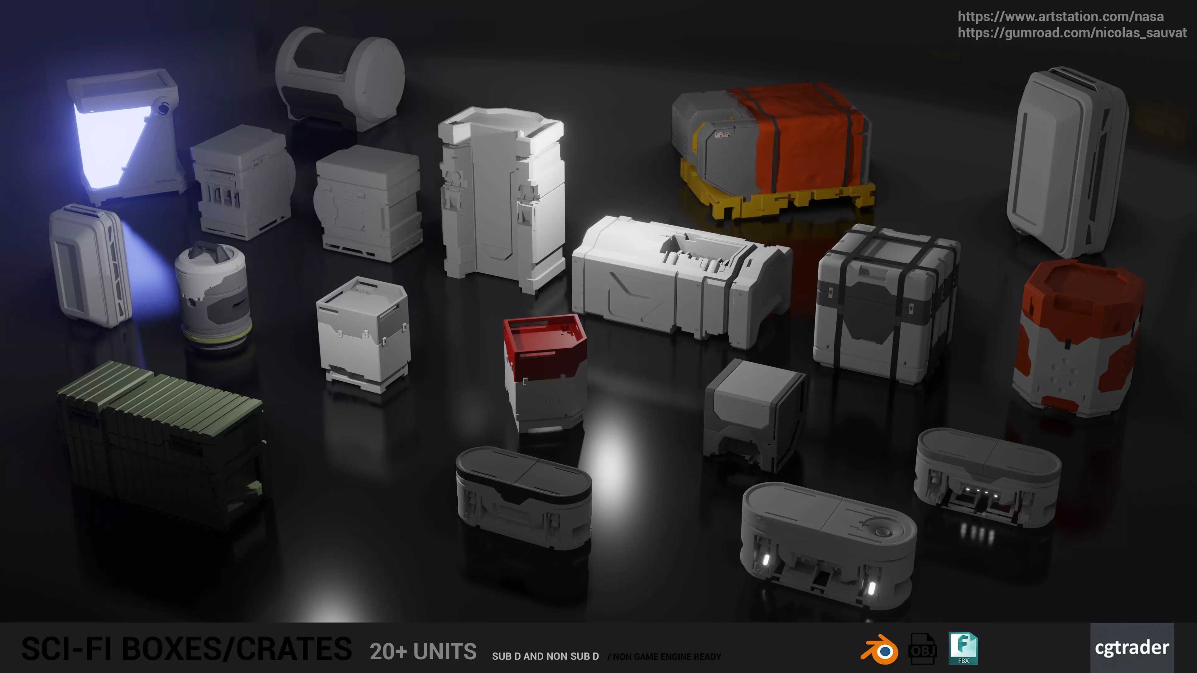 SCI-FI BOXES KIT 3D model_0