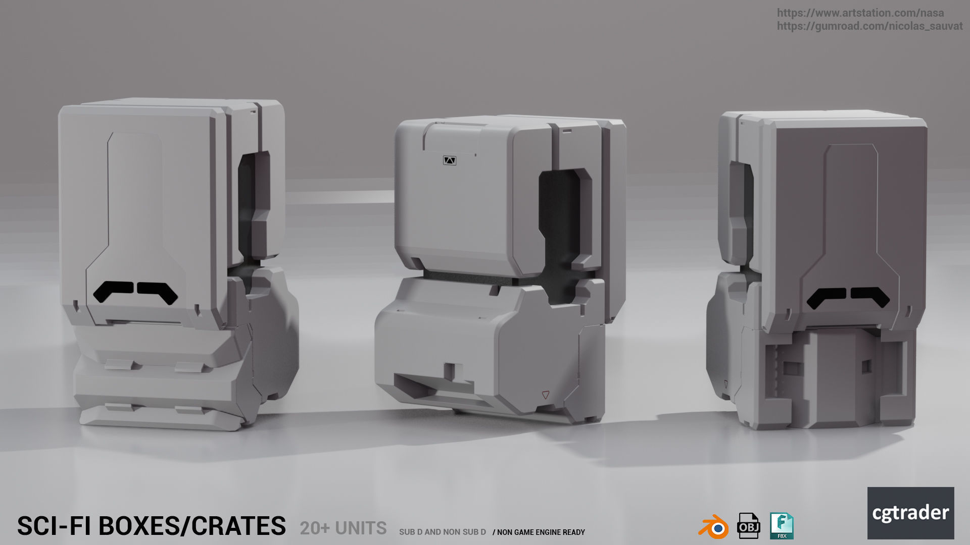 SCI-FI BOXES KIT 3D model_8