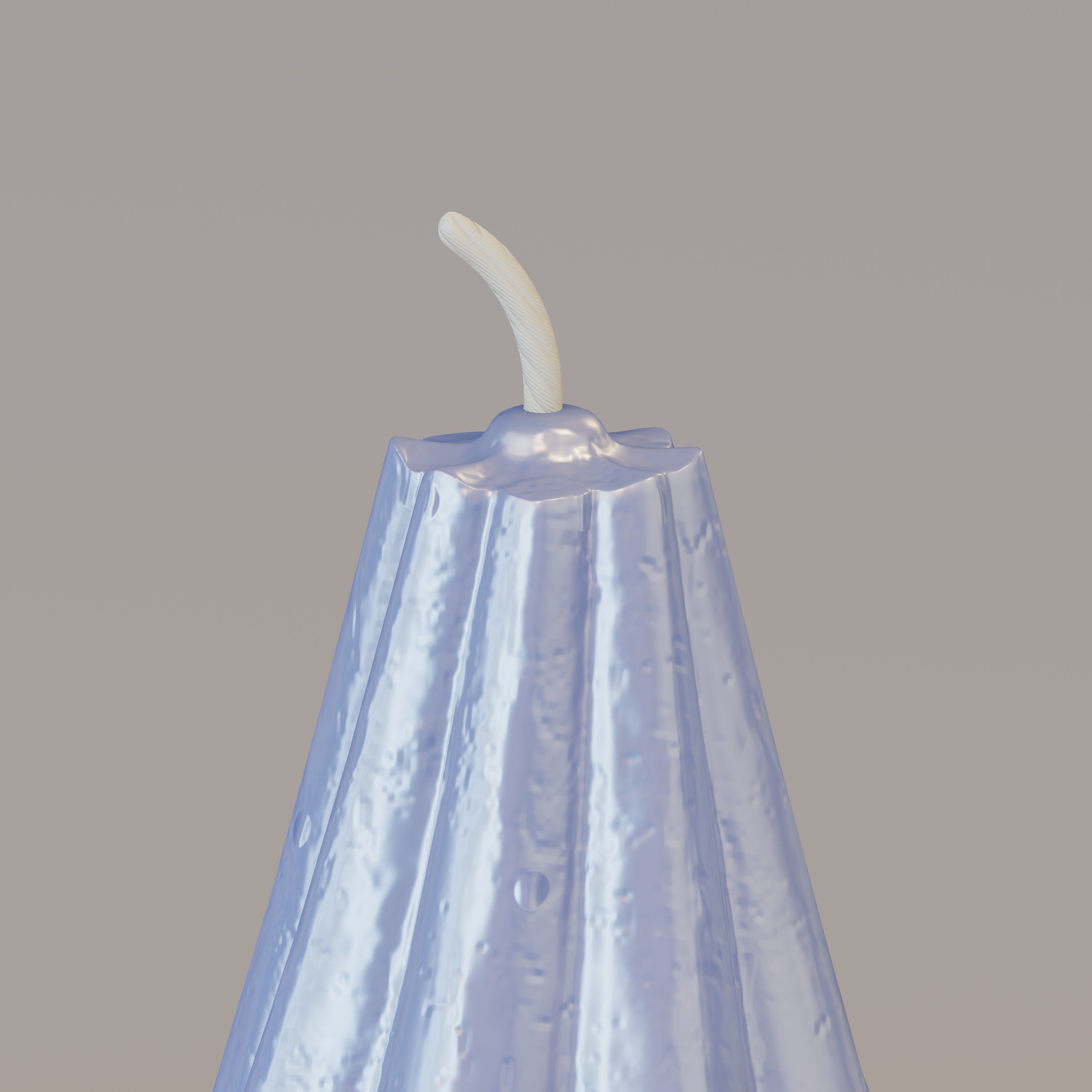  Twisted pear shaped candle  3D model_2