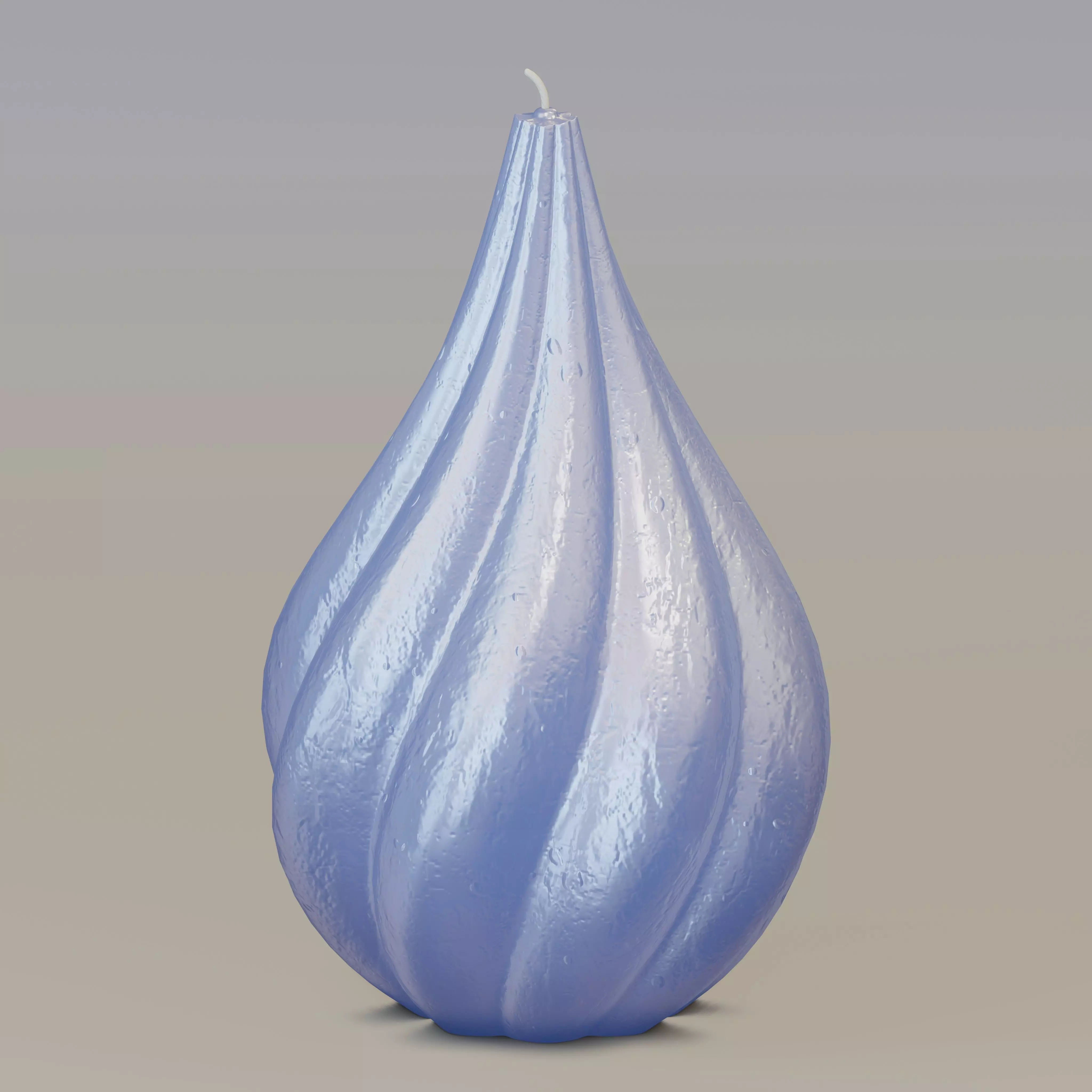  Twisted pear shaped candle  3D model_0