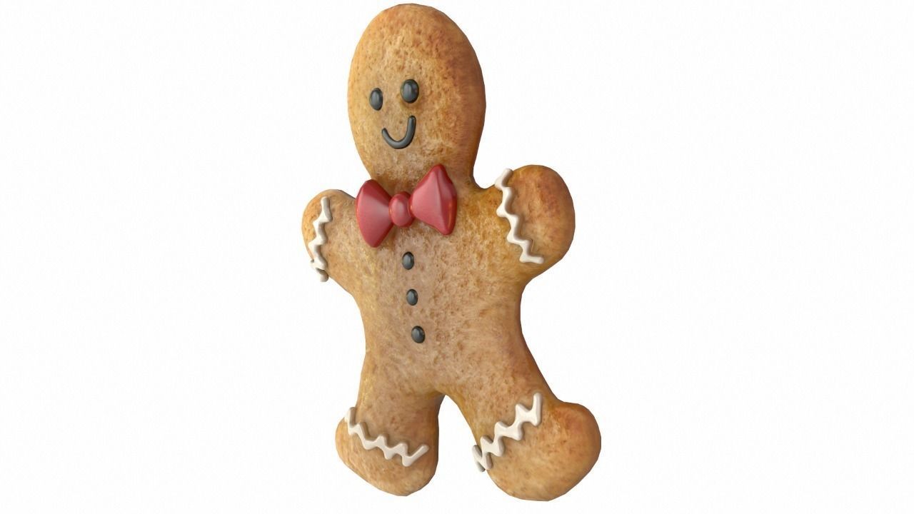 Gingerbread Man 3D model_2