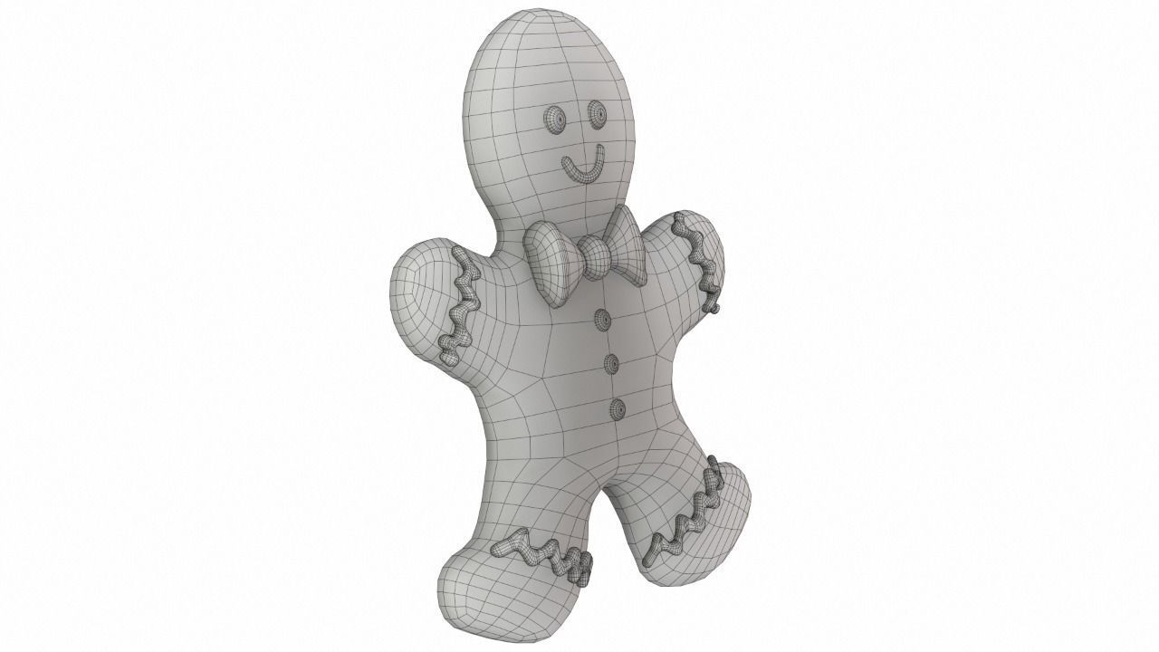 Gingerbread Man 3D model_3