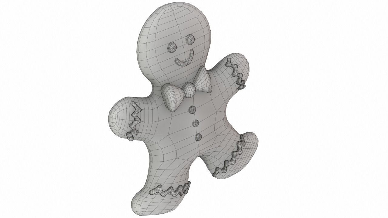 Gingerbread Man 3D model_7