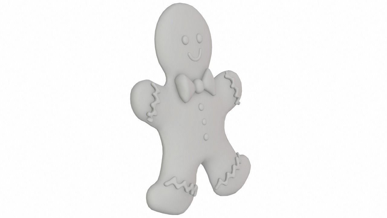 Gingerbread Man 3D model_4
