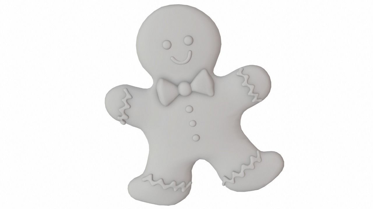 Gingerbread Man 3D model_6