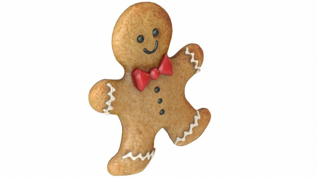 Gingerbread Man 3D model_9