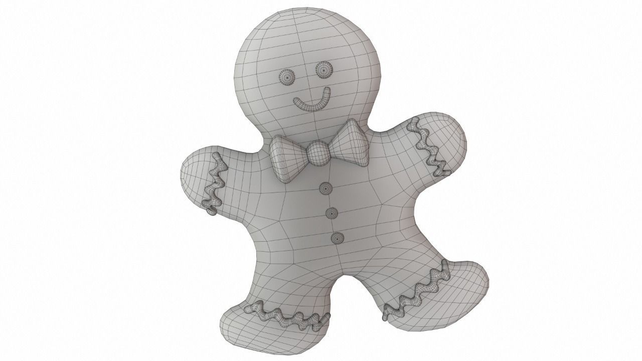 Gingerbread Man 3D model_5