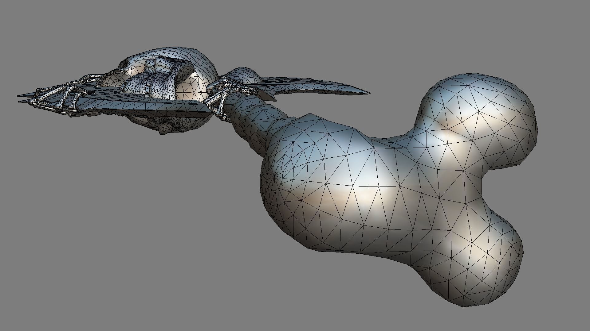 Skelton Axe Low-poly 3D model_7