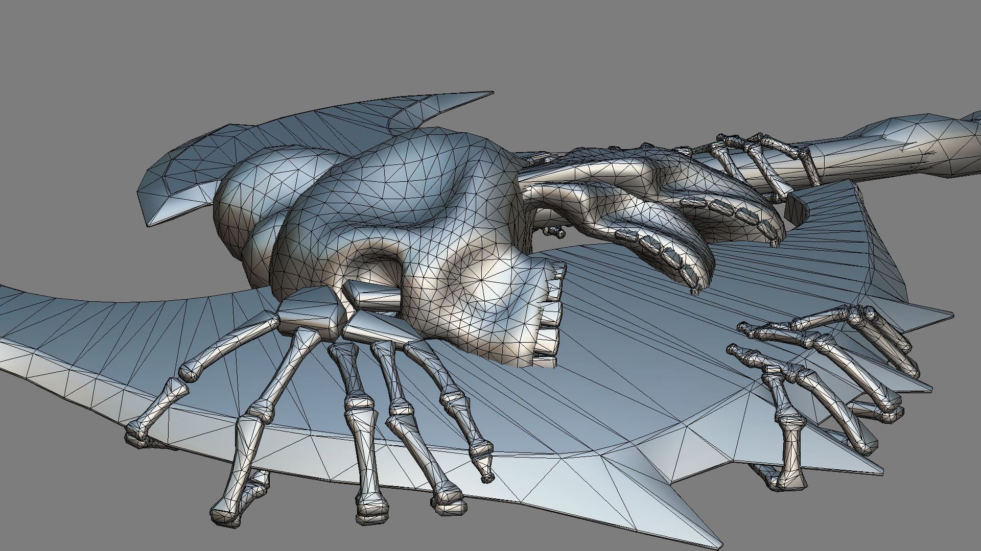 Skelton Axe Low-poly 3D model_5