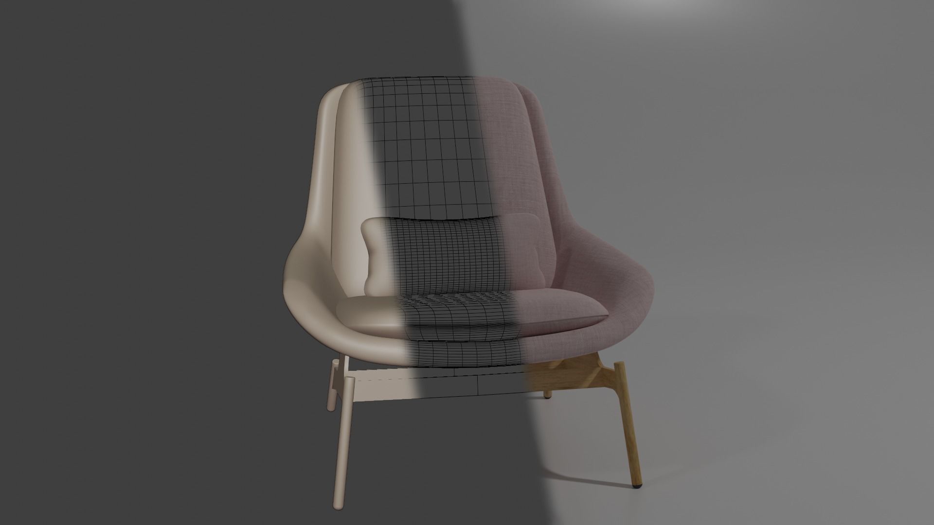 Chair lounge 3D model_3