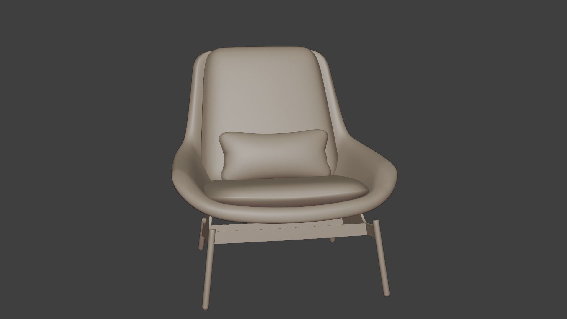Chair lounge 3D model_4