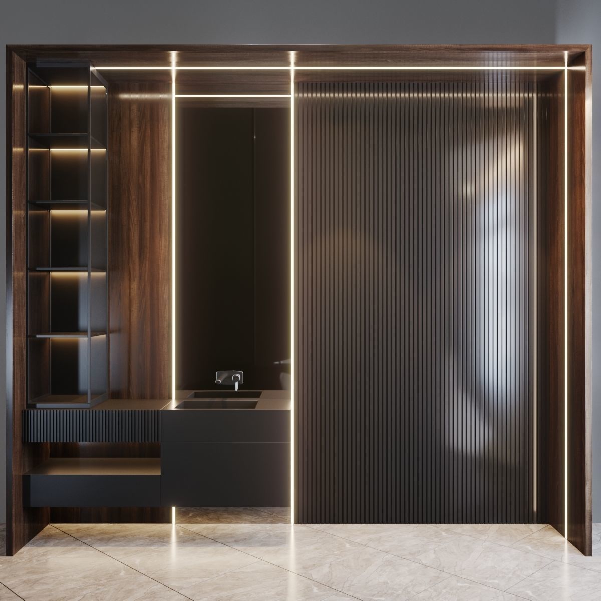 Bath set 7 3D model_0