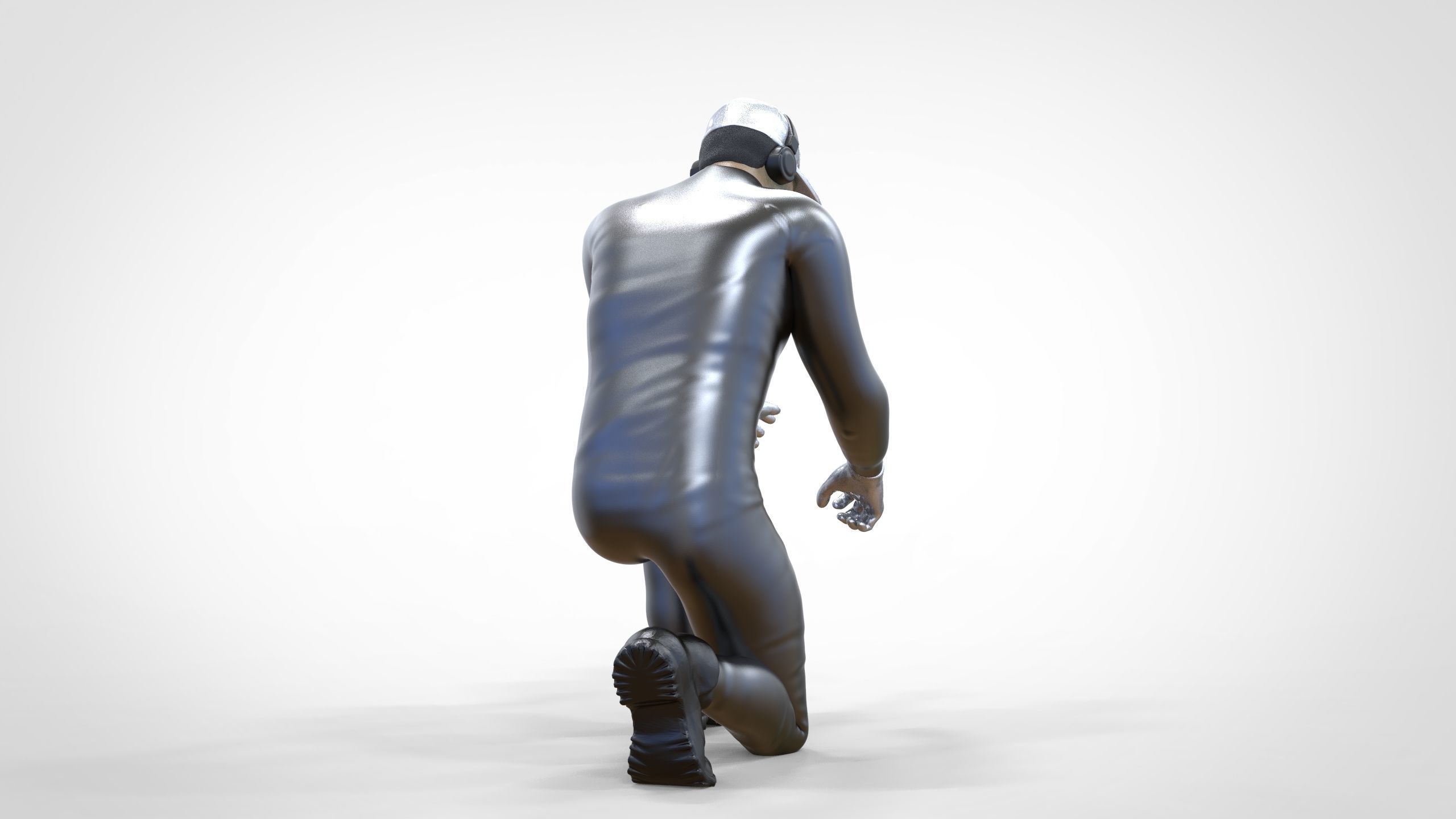 N2 Mechanic or pit crew 1 64 Miniature 3D print model_6