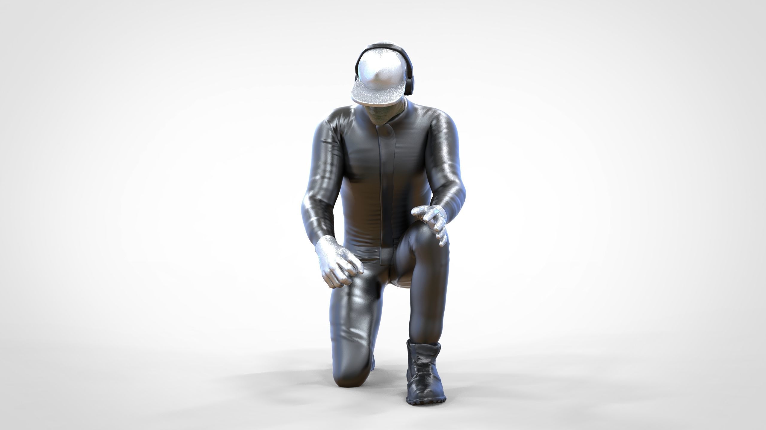 N2 Mechanic or pit crew 1 64 Miniature 3D print model_17