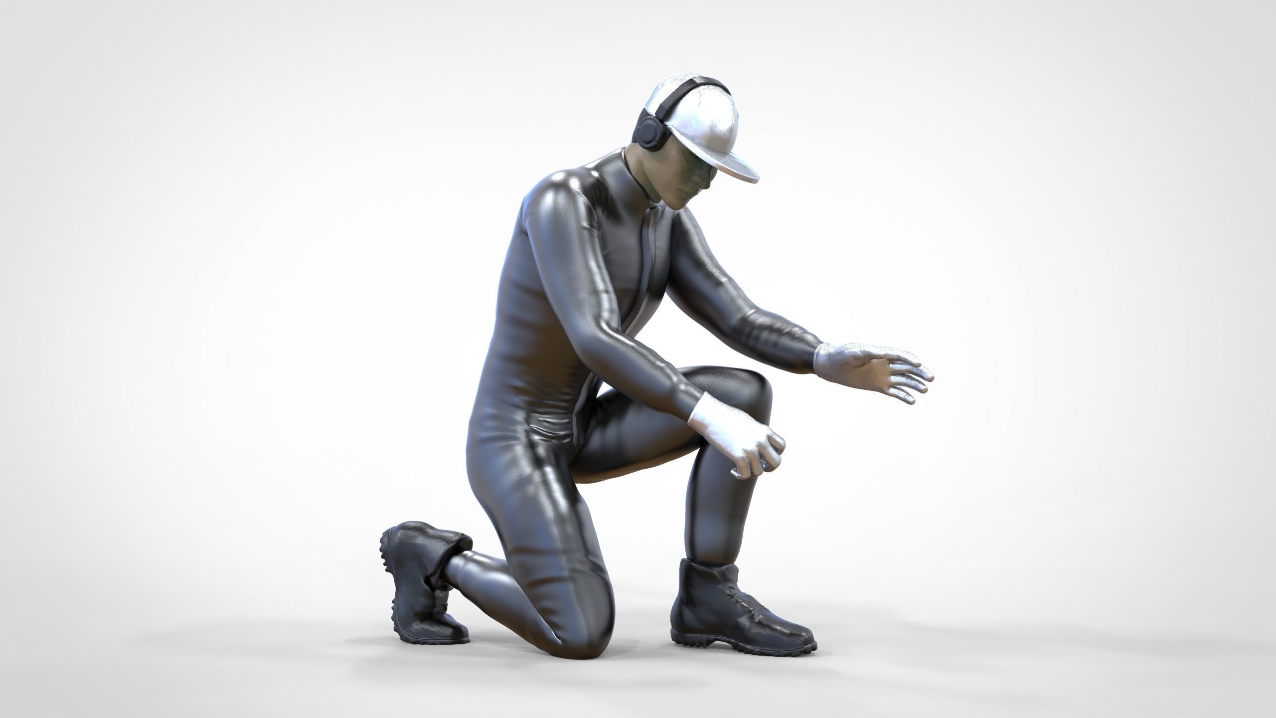 N2 Mechanic or pit crew 1 64 Miniature 3D print model_21