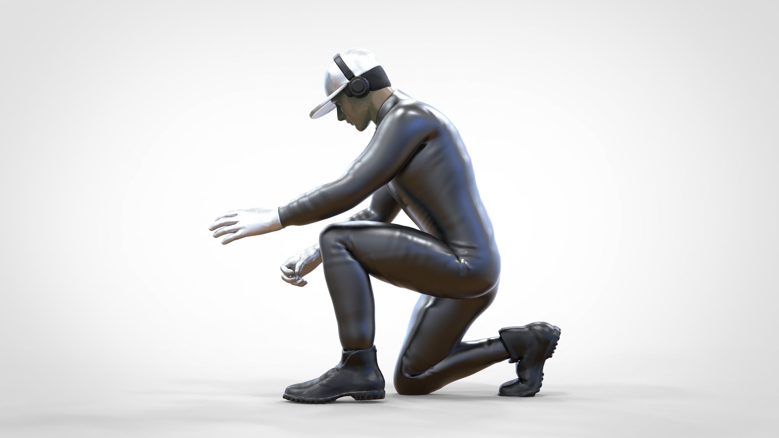 N2 Mechanic or pit crew 1 64 Miniature 3D print model_12