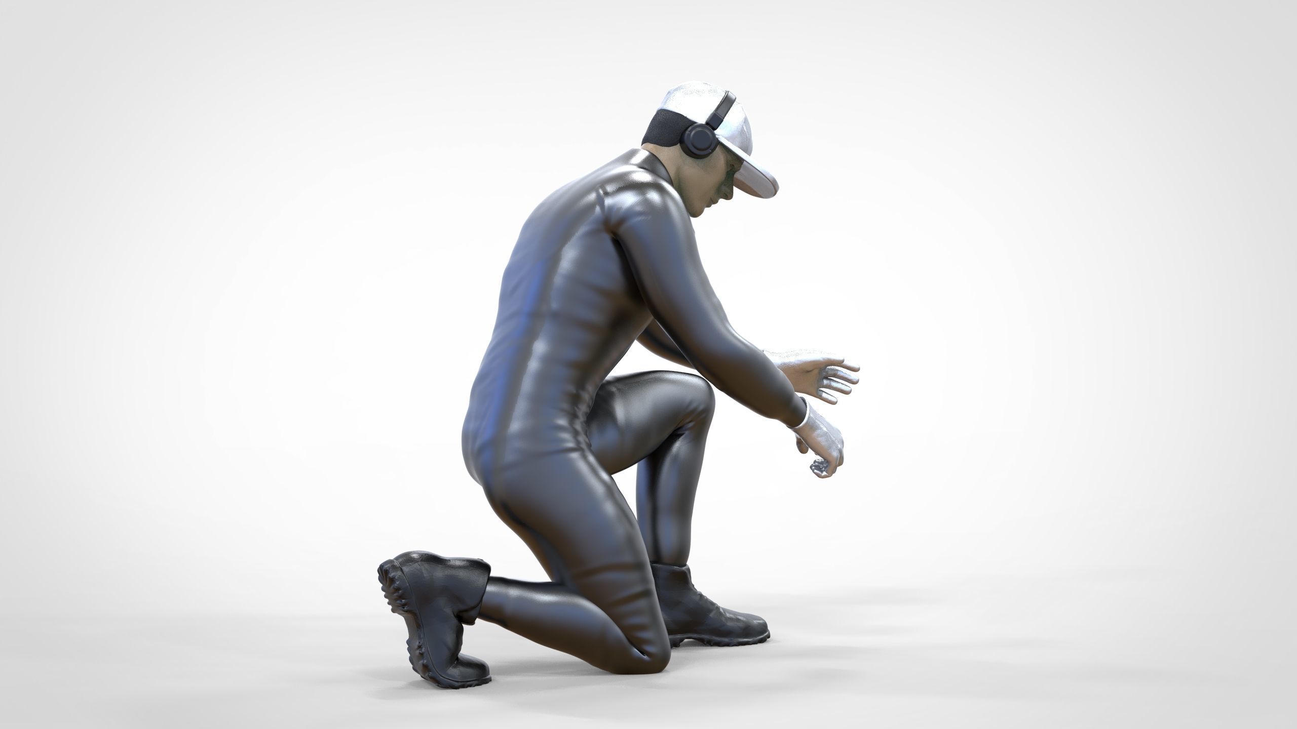 N2 Mechanic or pit crew 1 64 Miniature 3D print model_4