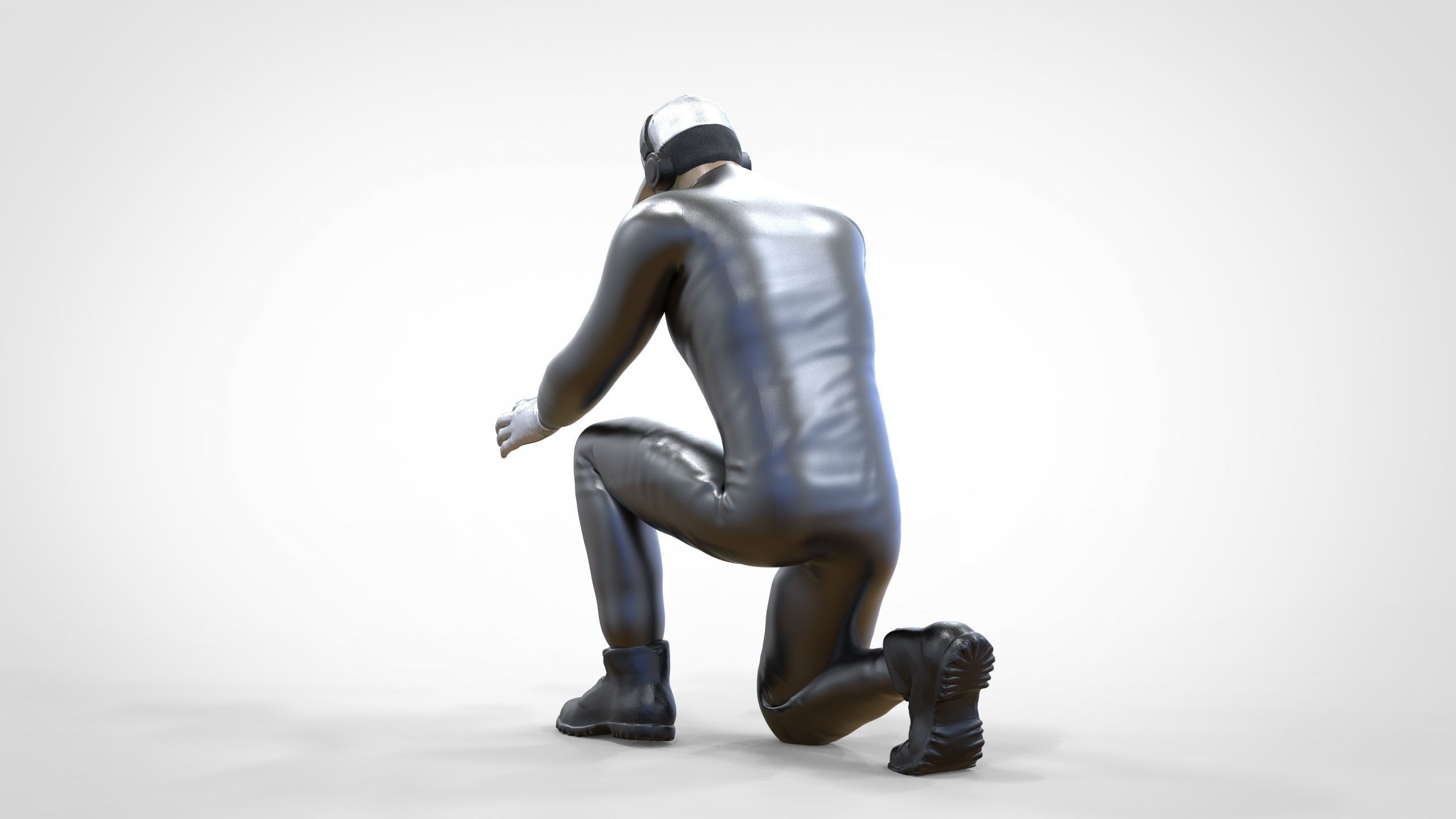 N2 Mechanic or pit crew 1 64 Miniature 3D print model_9