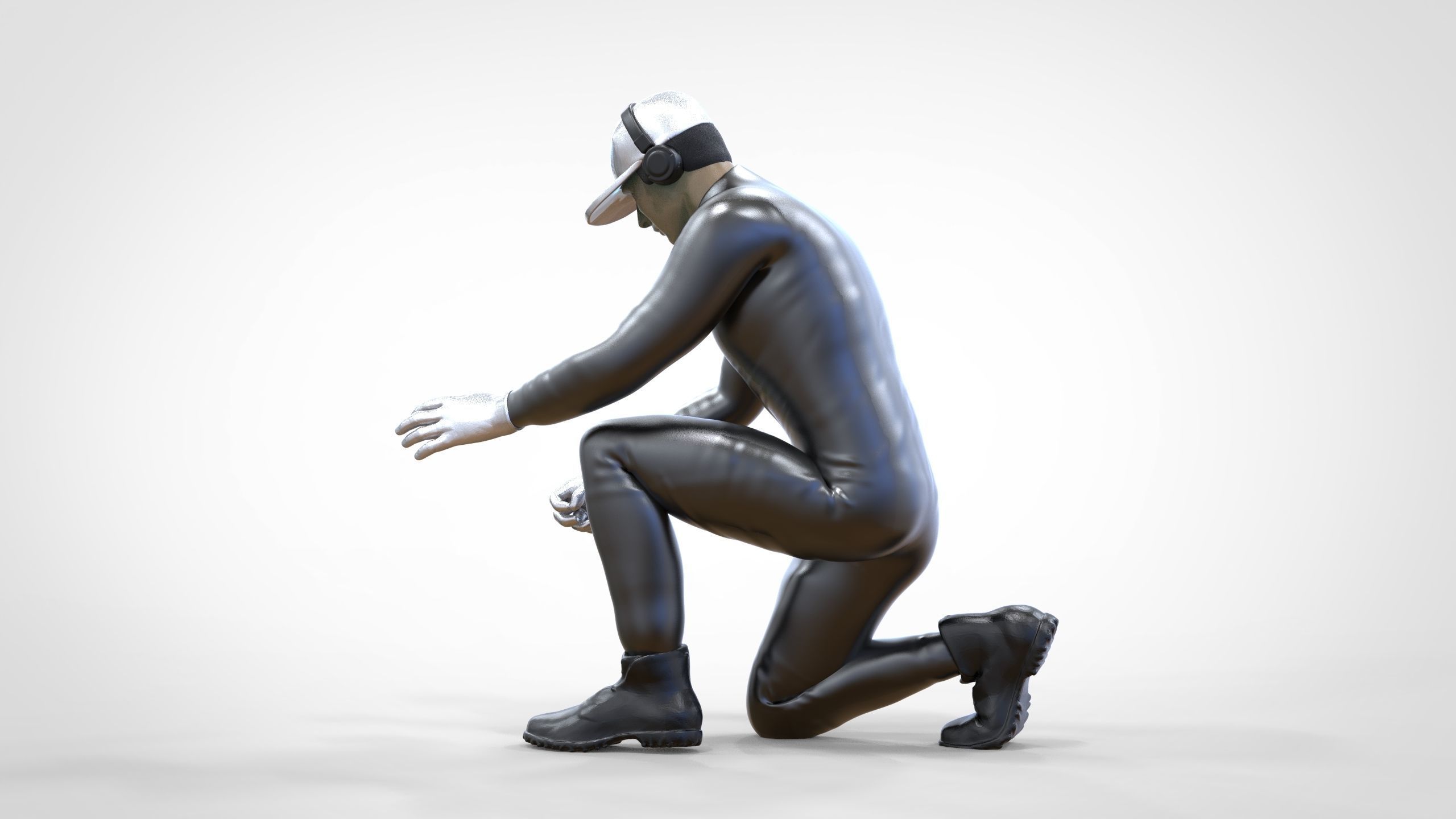 N2 Mechanic or pit crew 1 64 Miniature 3D print model_11