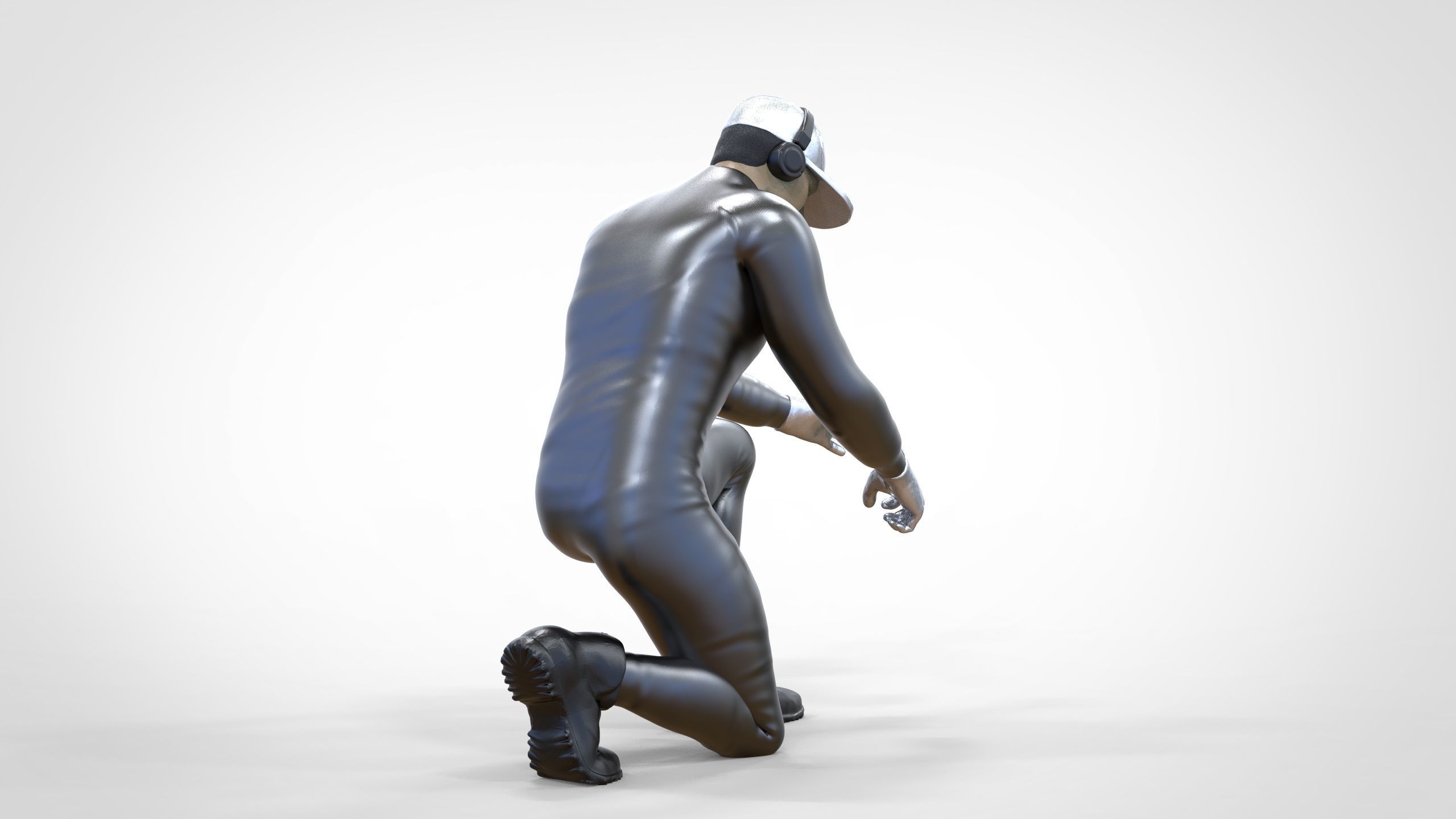 N2 Mechanic or pit crew 1 64 Miniature 3D print model_5