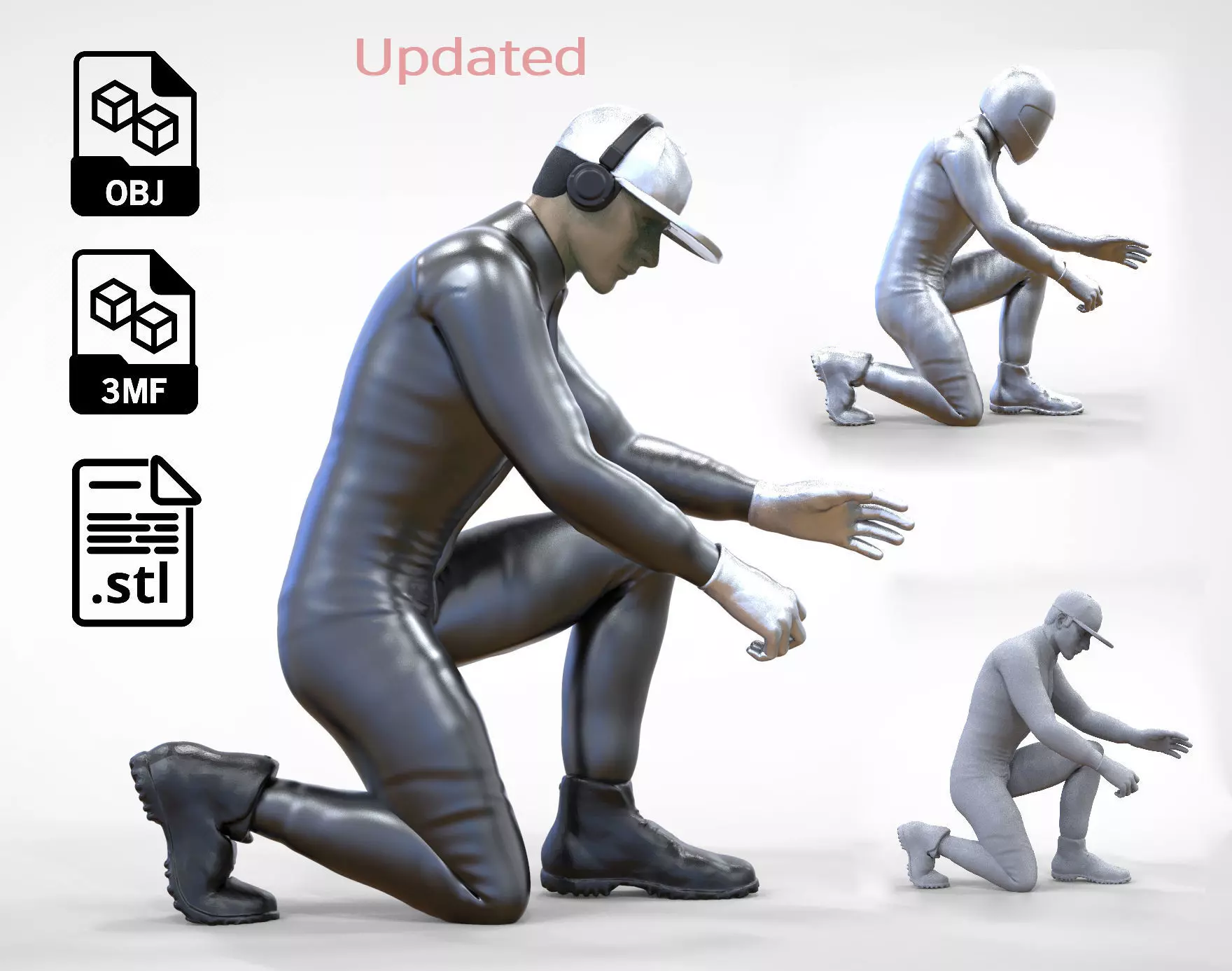 N2 Mechanic or pit crew 1 64 Miniature 3D print model_0